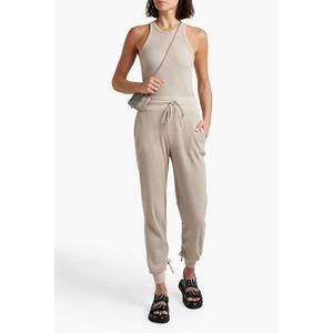 THE RANGE Waffle-knit cotton-blend track pants